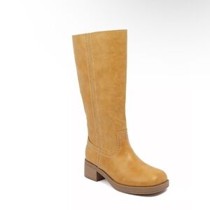 Tan Calf-High Women's Boots